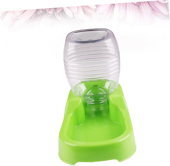 FRCOLOR 2pcs Pet Water Feeder Bowl Creative Dog Water Dispenser Unique Design for Home and Pet Shops Smooth Easy to Green