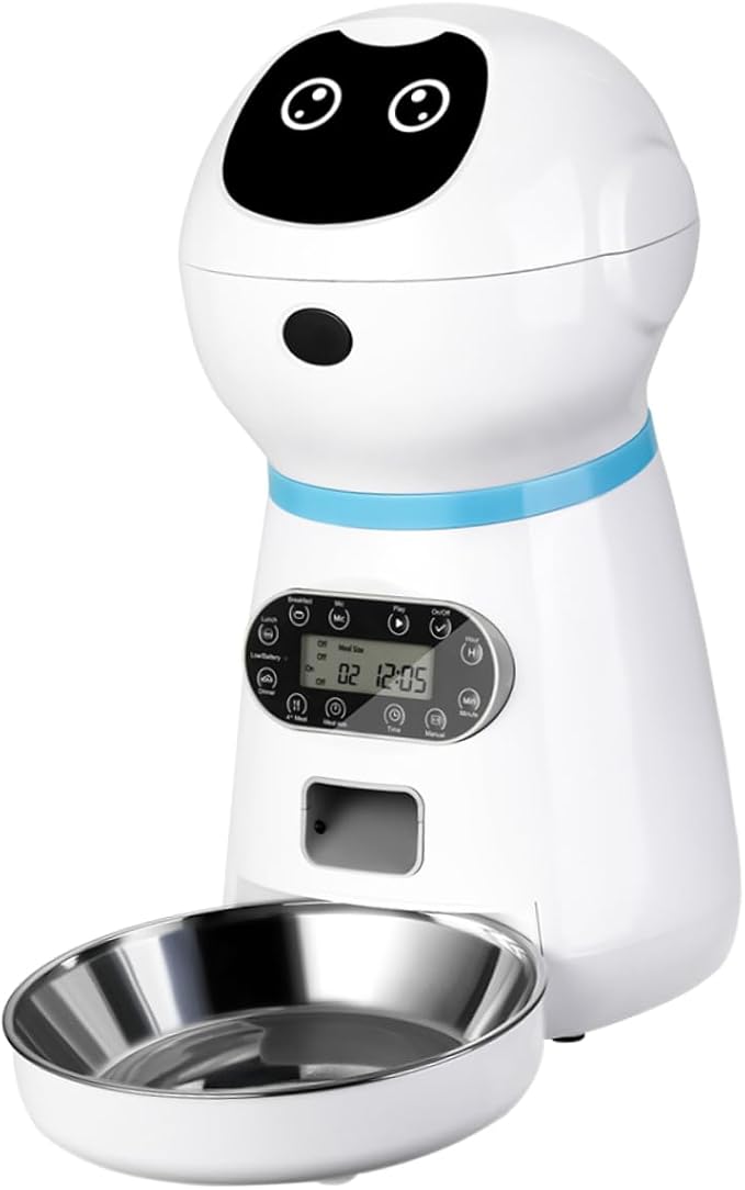 Happyyami Pet Feeder with Automatic Timing 3.5l for Cats Rabbits with Detachable Design