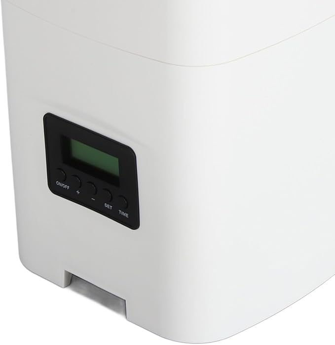 Timed Pet Feeder, Timing Function, Large Capacity, Smoother Food Delivery, Automatic Pet Feeder for Home (White)
