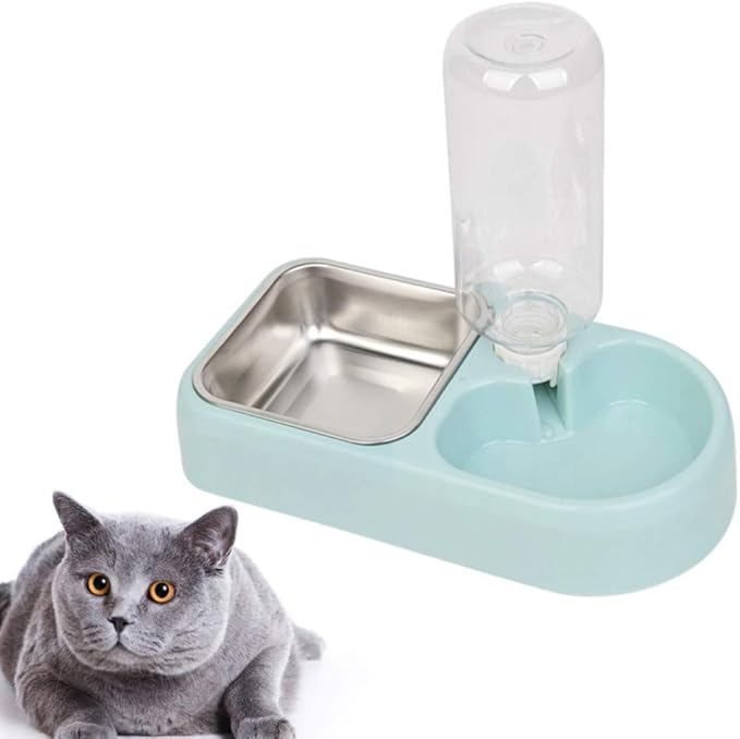 Double Pet Water Feeding Bowl Creative Automatic Water Feeder for Dogs and Cats Smooth Unique Design Convenient and Practical Pet Supplies