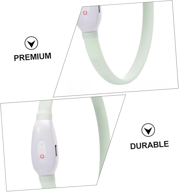 USB Rechargeable LED Pet Collar Durable Glowing Night Collar Wear Resistant and Skin Friendly Material for Visible Nighttime Walks