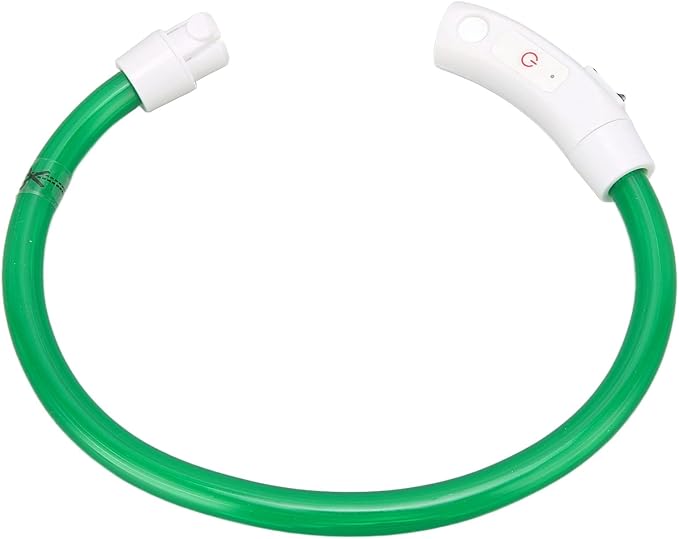 AYNEFY Lighted Collar, LED Dog Collar Lost Prevention PVC TPU Wear and Bite Weather Rechargeable for Small Medium Large Dogs (L)