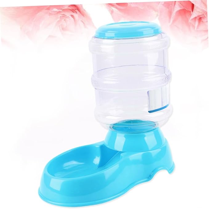 Happyyami Automatic Pet Feeder Dish Bowl Capacity Blue Non-Slip Base for Secure Feeding Odor Material Cats Dogs and Other Pets