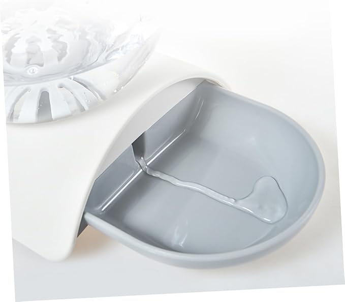 1pc Large Capacity Automatic Water Dispenser for Dogs and Cats Transparent Bubble Design Easy to Pet Water Bowl Material for Home and Outdoor Use Grey