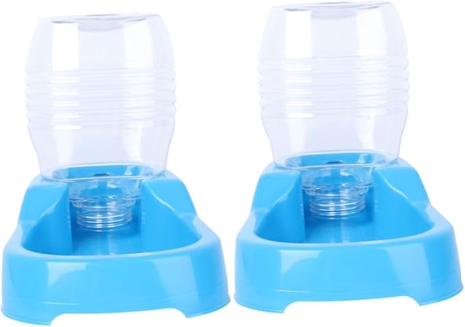 Angoily 2pcs Pet Water Feeder Bowl Creative Drinking Tool for Dogs Puppies Stable Design Automatic Water Dispenser for Home and Pet Shop Use