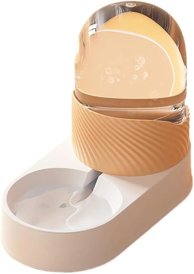 Automatic Pet Feeding Bowls Cat Water Dispenser Pets Feeder 3.5L Large Capacity Dog Food Drinking Fountain Bowl(Orange)