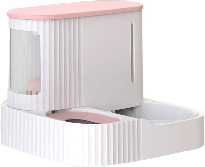 Dog Food Feeder Detachable Feed Lightweight Pet Dog Cat Food Water Container Feeding Double Bowl Daily Life Pink