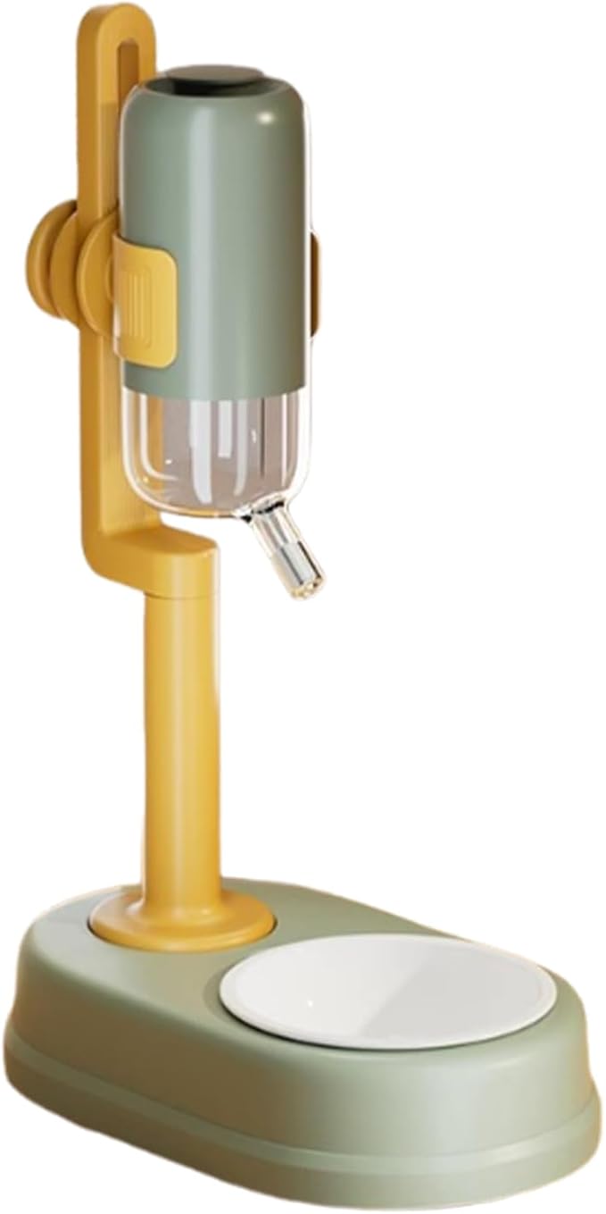 Water Bowl Dispenser for Dogs, Drinker with Adjustable Height, 750 ml Water Dispenser in Standing Pet Bowl with Adjustable Height | for Small Animals, Hamster, Squirrel, Hedgehog and