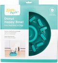ZippyPaws - Happy Bowl - Slow Feeder Dog Bowl - Up to 10x Slower Eating - Dishwasher Safe, Non Slip - Donut