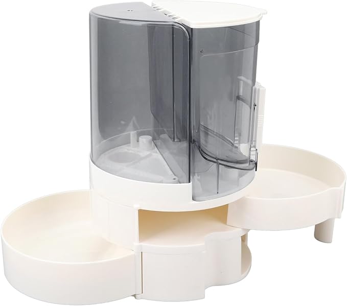 Automatic Cat Feeder and Water, Pet Feeder Dispenser Double Layer Dry Wet Separate Rotating Storage Cat Food Dispenser Cat Automatic Feeders for Small Medium Dog Puppy Cat Kitten