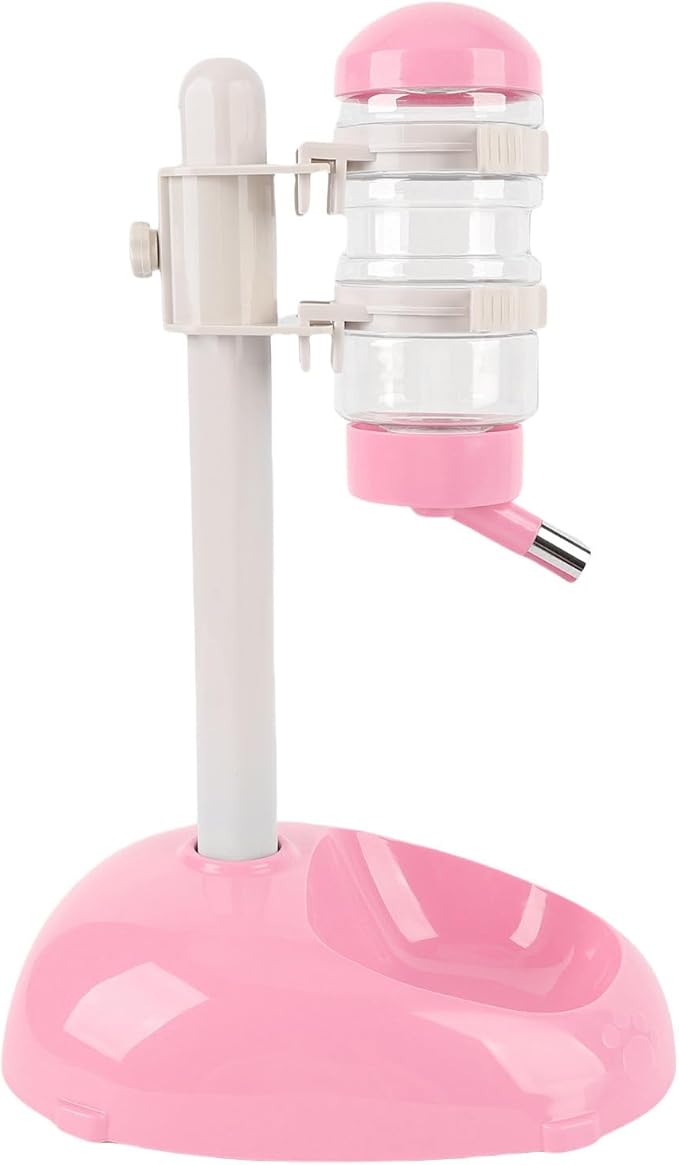 Haofy Elevated Water Dispenser for Pets with Height Adjustable 500ml Automatic Feeder Capacity and Easy to Clean Anti Leakage and Design for Puppies Ideal for Home, Travel and Training (L)