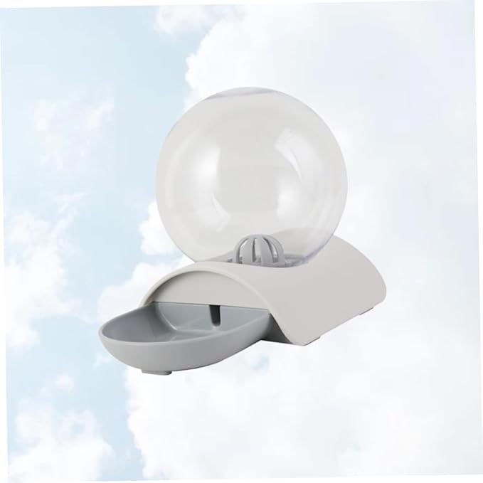 Happyyami Automatic Pet Water Dispenser Large Dog Water Bowl Sturdy Leakproof for Cats Dogs Grey