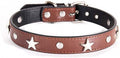 Pet Dog Collars Walking Running Puppy Neck Leash Leather Breathable Collars for Small Dog Cat Coffee M