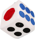 POPETPOP Dog Plush Training White Dice Design Sniffing Play Chew for Dogs Durable Elastic Material Safe for Pets
