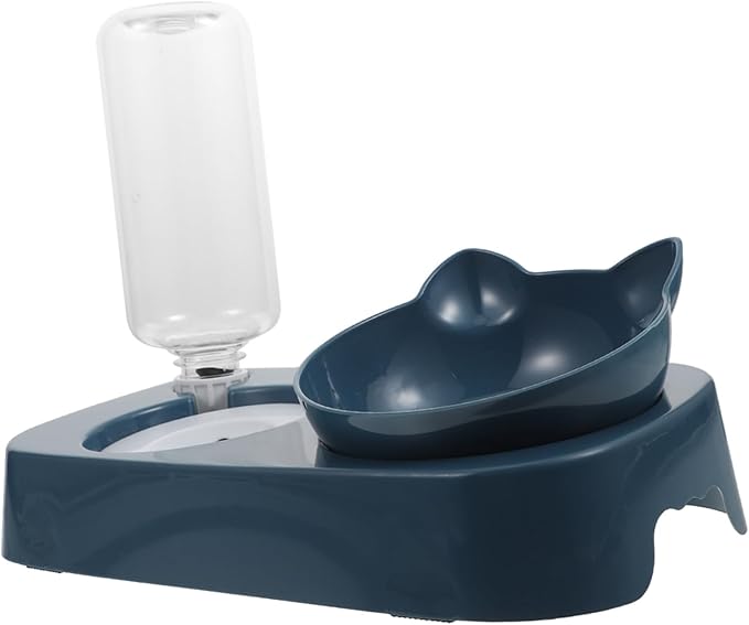 Pet Water Dispenser Dog Bowl Cat Food Serving Bowl Automatic Feeder Non-Slip Mat