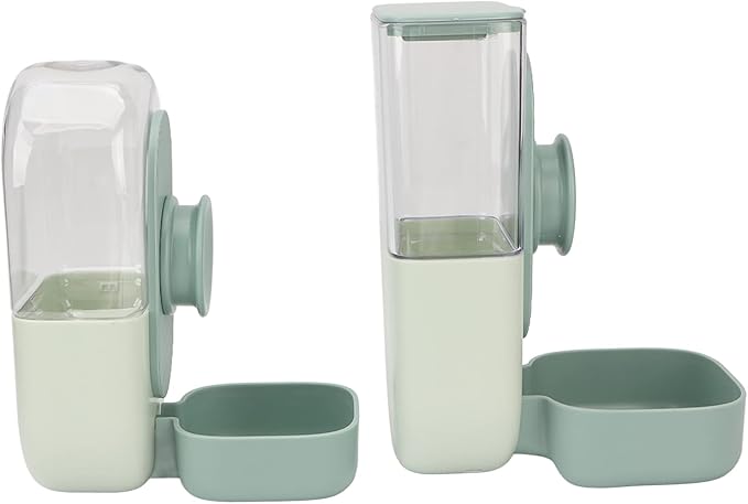 ANGGREK Pet Feeder Water Dispenser Set, Simple High Temperature Mint Green Automatic Hanging Food Water Dispenser for Home for Cat (Mint Green)