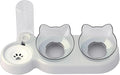 Innovative Pet Automatic Water Dispenser with Double Bowls for Feeding and Drinking Clear Bowl for Cats and Dogs