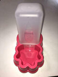 Gravity Feeder Automatic Pet Dog Cat Water Bottle Food Dispenser Bowl 3 L Large (Pink)