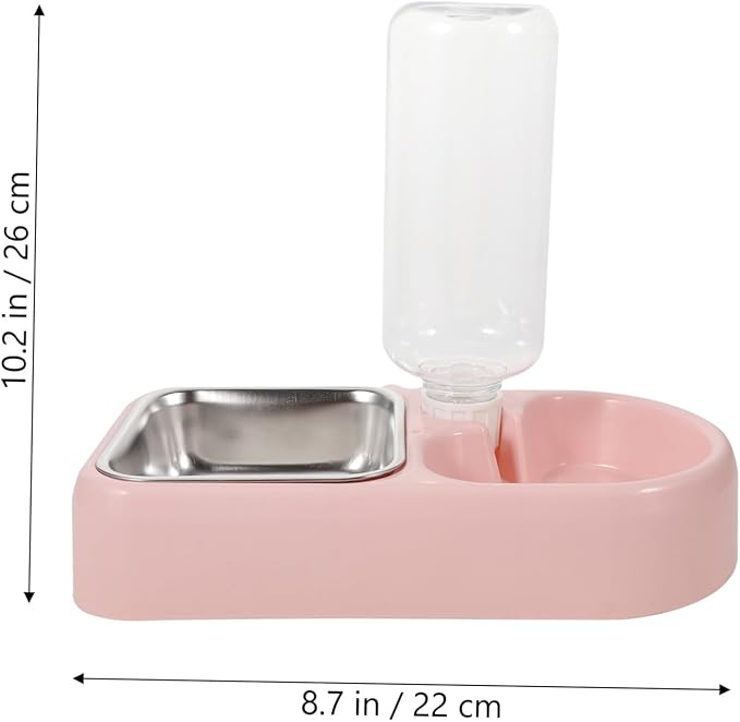 YARNOW Double Pet Water Feeder Creative Automatic Drinking Bowl for Dogs Cats Smooth Design for Shops