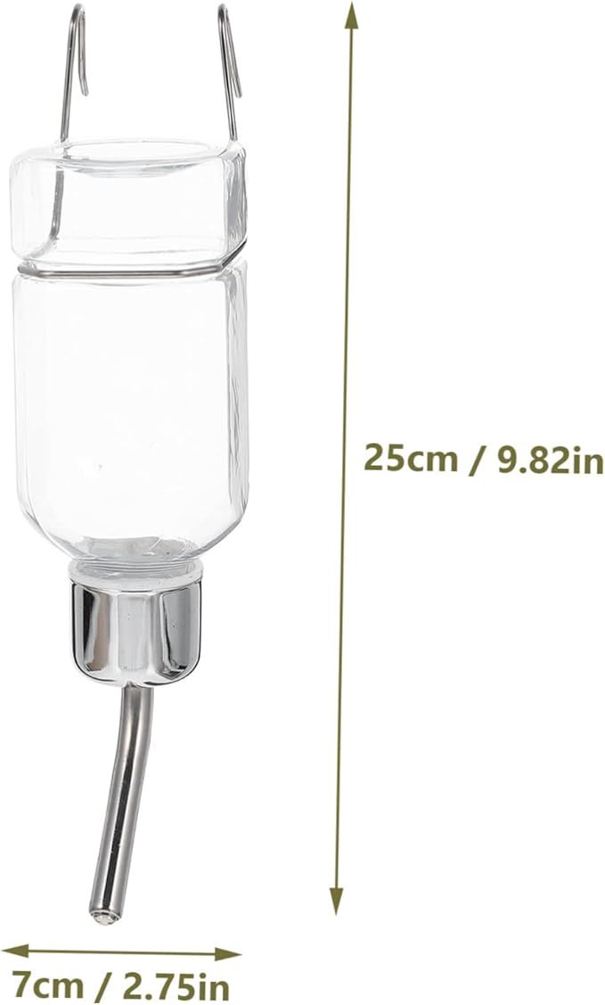 BESPORTBLE Automatic PET Water Dispenser Leak-Proof Dog Cat Hanging Water Bottle 500ml Gravity Feeder for Rabbits Small Animals and Pets