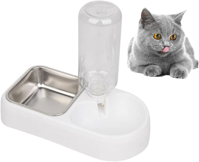 Kisangel Unique Pet Water Feeding Bowl Insulated Double Dog Cat Bowls Automatic Water Dispenser Safe and Sturdy for Pet Shop and Home
