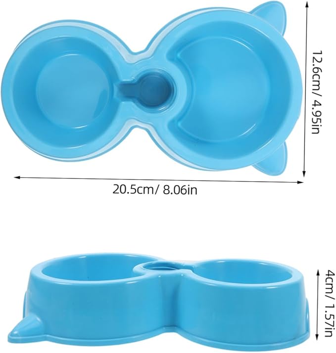 Double Pet Feeder with Automatic Water Dispenser Durable Material Easy to and Attachable Water Bottle Cats Puppies and Kittens for Daily