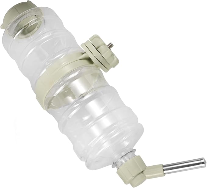 Dog Water Bottle Dispenser Automatic Pet Feeder for Small Animals Leakproof Hanging Design Control for Crate Cage Use Easy Install and