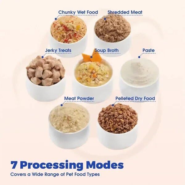 Fassner Pet Food Maker, Jerky/Wet/Dry Food/Paste Cooker with 25-Min Fast Mode, Large Capacity & Quick Dry Cleaning, Ideal for Busy Pet Parents & Multi-Pet Families