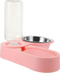 Milisten Pet Feeder Automatic Water Dispenser Cat and Dog Bowl Set Sturdy Stainless Steel Folding Design for Home and Car