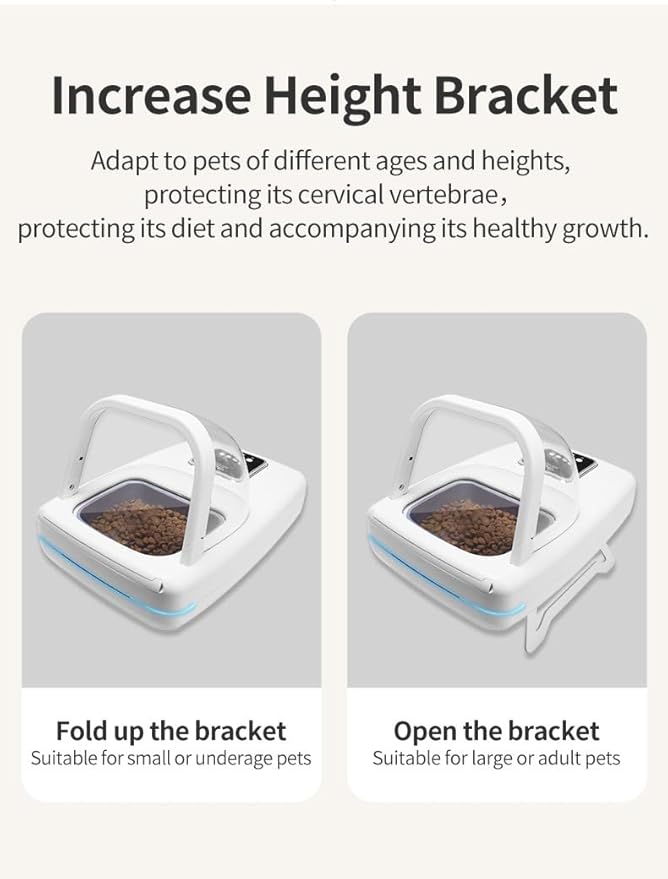 Automatic Pet Smart Feeder for Cats and Small Dogs, Programmable Timed Dog Food Dispenser with 1.3" OLED Screen, Food Grade Material, Detachable for Easy Cleaning, USB Powered