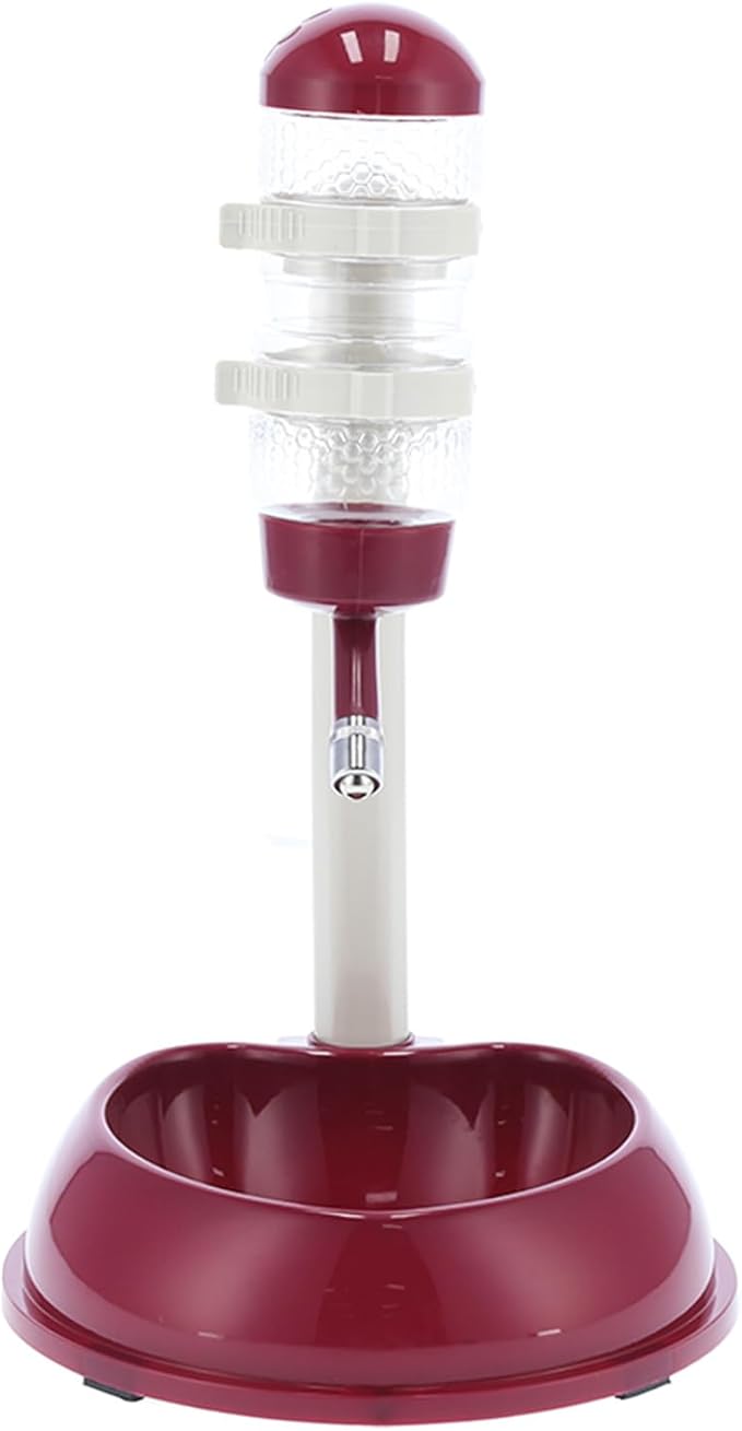 Automatic Pet Feeder & Water Provider | Dual Food & Water Storage for Cats/Dogs | Adjustable Height Hook Design | 2.4L Large Capacity | Plastic Without BPA