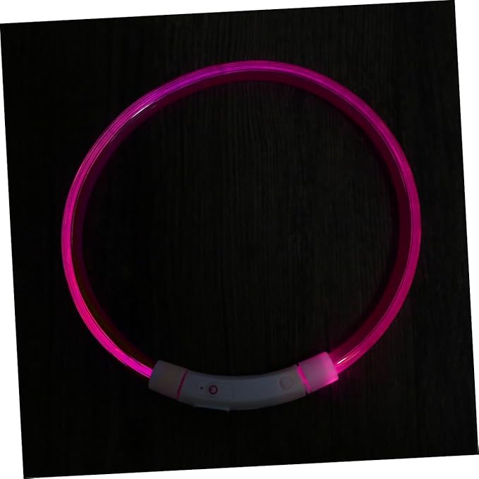 Glowing Pet Collar Led Flashing Night Dog Collar USB Rechargeable Light Modes Safe for