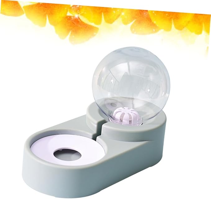 VICASKY Creative Double Bowl Pet Water Feeder Automatic Water Dispenser for Dogs and Cats Blue Non Spill Design with Smooth High Density Surface for Home and Pet Shops