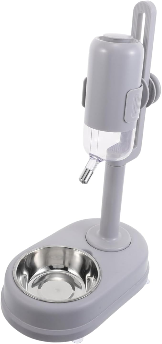 Dual-Layer Automatic PET Feeder and Water Dispenser for Dogs and Cats Adjustable Height Detachable Bowl for Cages Plastic