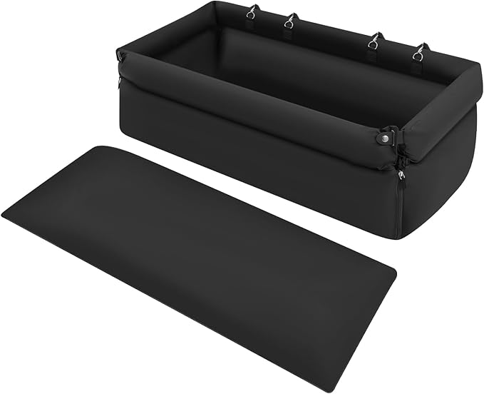 Dog Car Seat, Car Dog Bed for Medium/Small Dogs, Dogs Cars Bed with 2 Adjustable Slings and Thick Cushion for Cars, Trucks and SUVs (Blcak)