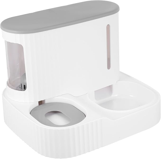 Pet Feeder Bowl for Small Dogs and Cats Automatic Detachable Water Dispenser Food Storage and Pet Materials for Continuous Fresh Water and Food Supply