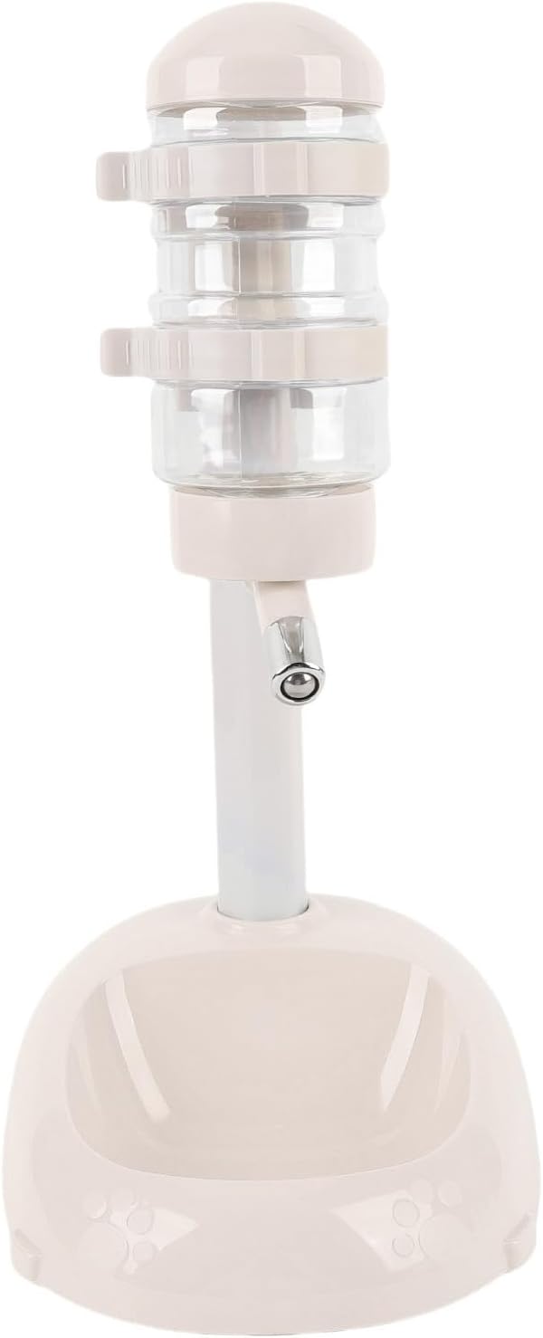 Automatic Standing Water Dispenser Bowl, Height Adjustable 500ml Capacity Pet Feeder with Rod Structure Promote Better Hydration for Puppy (GLOGLOWsax1c08pf2-11)