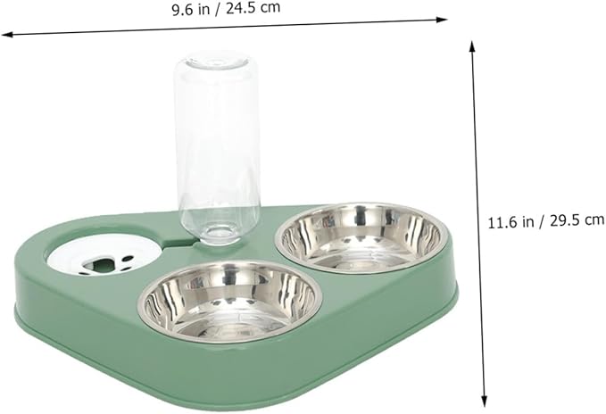 NOLITOY Automatic Pet Water Dispenser Stainless Steel Food Bowls Capacity Cat Water Bowl for Dogs and Cats Non-Leak Design Healthy Feeding