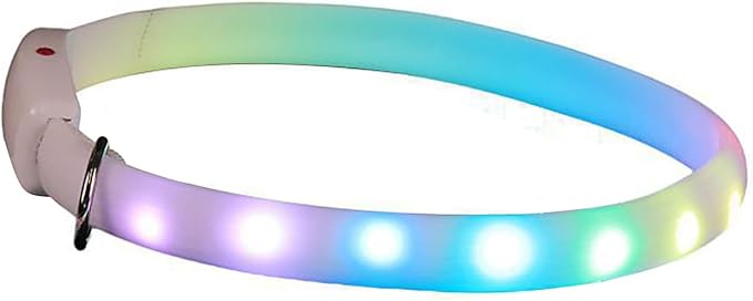 LED Dog Collar Adjustable USB Rechargeable Safety Glow in The Dark Large Dogs Collar