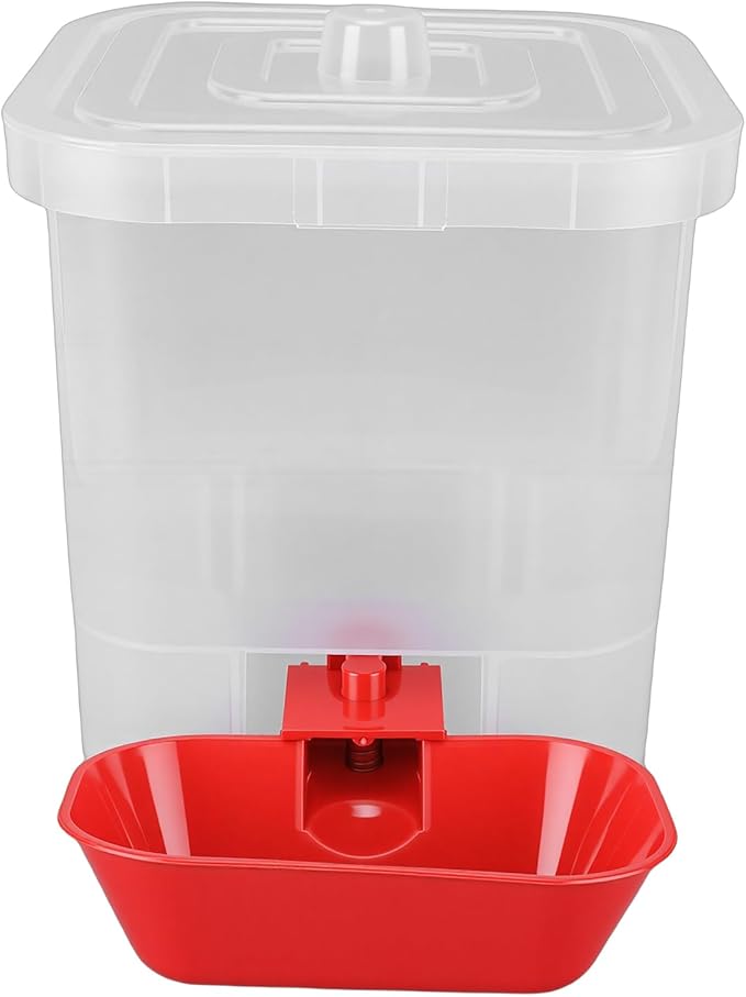 AYNEFY Dog Water Bowl Pet Water Dispenser Multifunction Automatic Cat Feeder Large Capacity Freestanding Dog Drinking Container for Small Medium Pet 7.09x7.09x8.27in Garden
