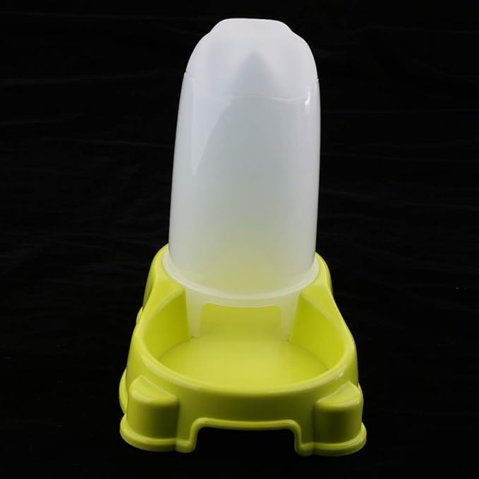 Pet Feeder Waterer Automatic Food and Water Dispenser Bowl for Dogs and Cats (Green)