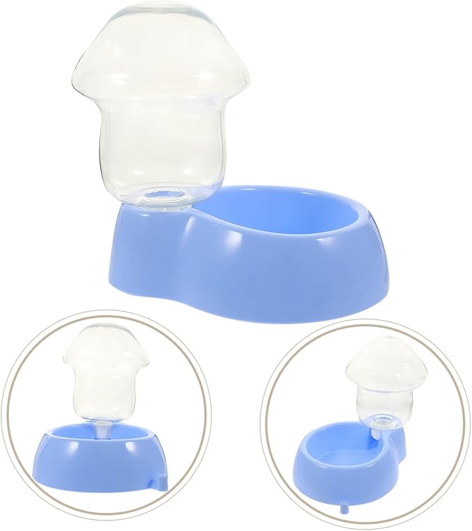 Happyyami Automatic Pet Water Dispenser Transparent Drinking Bowl for Cats and Dogs Durable Plastic Feeder with Bottle Design Lightweight and Portable for Home Travel