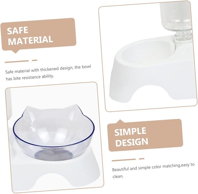 balacoo Automatic Water Feeder for Cats and Dogs Inclined Pet Food and Water Bowl with Automatic Dispenser Convenient and Stable Design for Small Medium Pets Easy to Clean Material Feeding