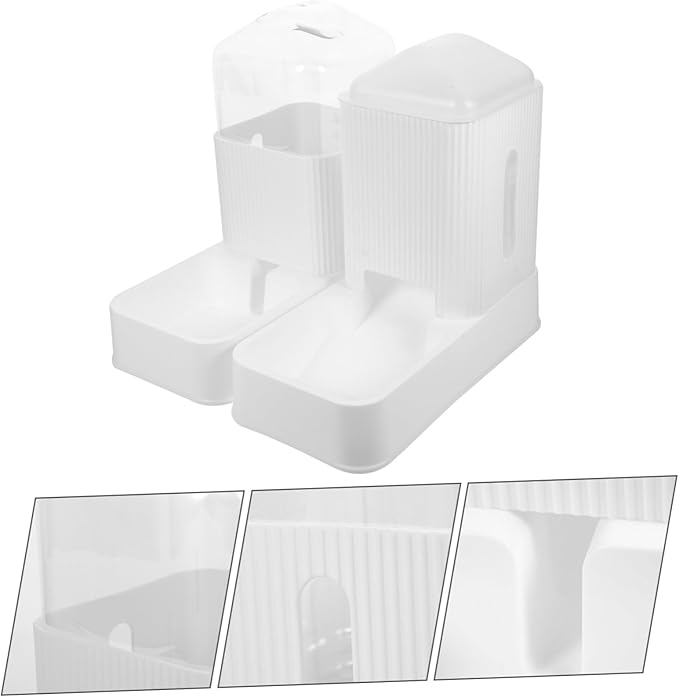 1set Automatic Feeder Dispenser Self Filling Food Bowl Non- Base Convenient Pet Feeding for Cats and Dogs Material