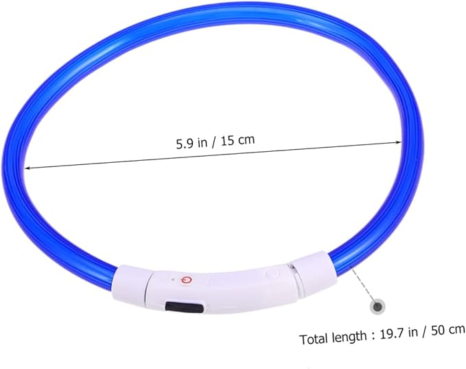 LED Light Dog Collar 50cm Long Rechargeable Waterproof and Flexible for Nighttime