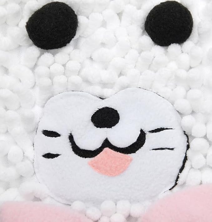 Fluffy Animal Face Snuffle Mat for Pets Interactive Nose Work Toy for Rabbits Hamsters Chinchillas and Dogs (V7)