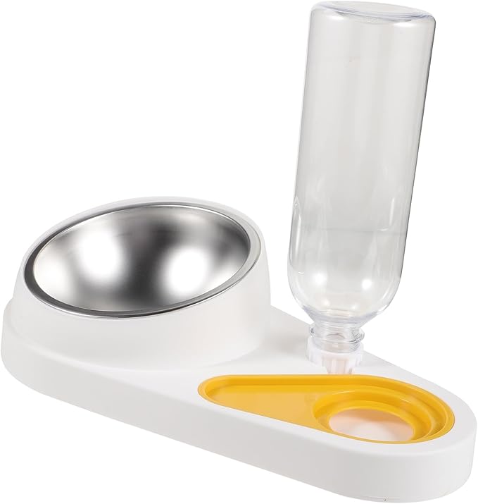 Automatic PET Feeder and Water Bowl 2-in-1 for Dogs and Cats Tip Design Plastic Easy to Clean Suitable for Breeds 1.5L Capacity