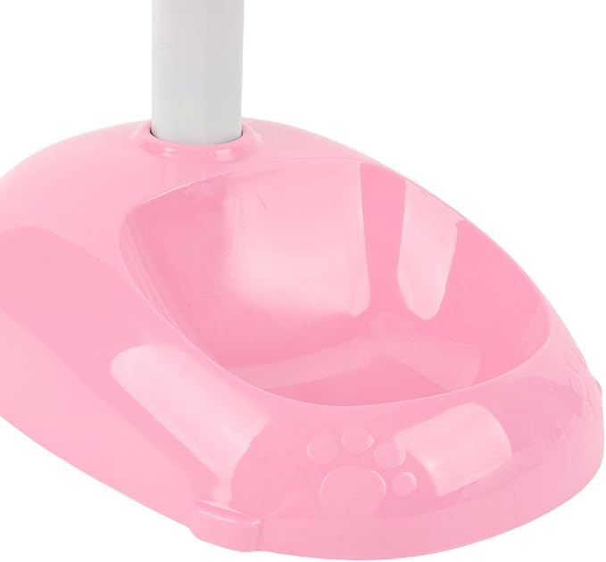 Pssopp Dog Standing Water Dispenser Feeder, Automatic Feeders Capacity Pet Standing Water Dispenser Feeder for Playful Pets Dog, 500ml Automatic Pet (Pink)