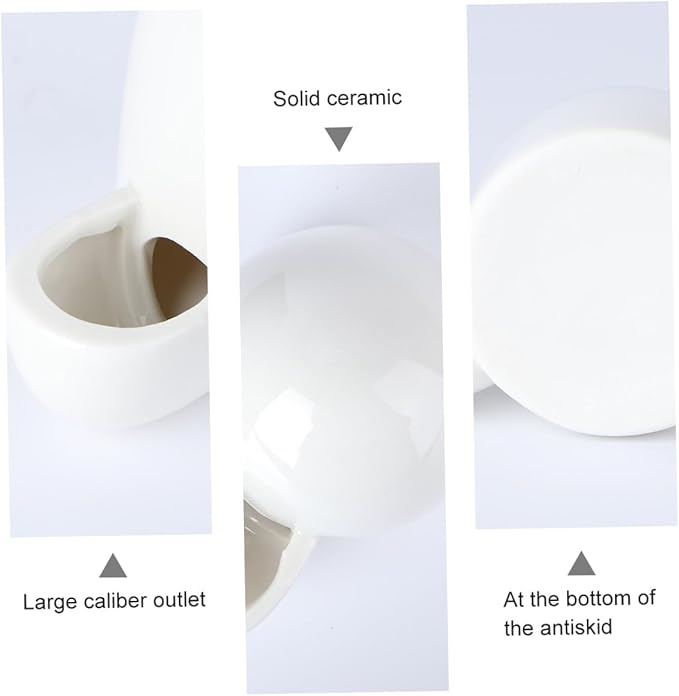 1pc Pet Automatic Water Feeder for Hamsters Mute Drinking Bowl White Ceramic Pet Drinking Supplies Convenient and Safe Water Dispenser for Animals