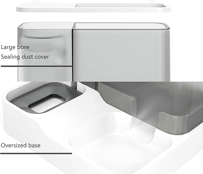 Pet Automatic Feeder + Waterer Food Container Bowl Anti-Leak Water Fountain 2 in 1 Pet Tableware Dog Feeder Dog Food Bowl Combo